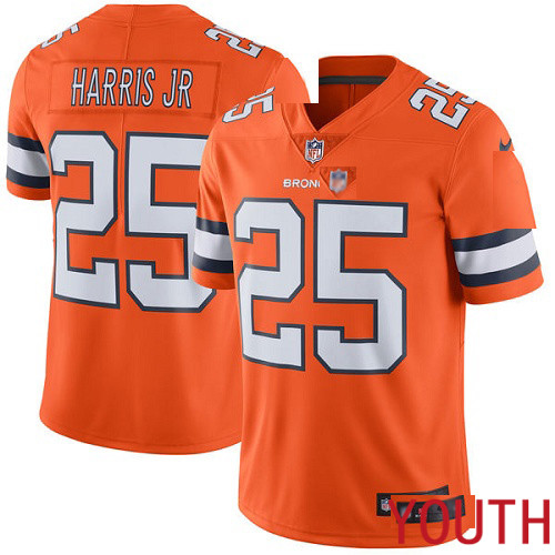Youth Denver Broncos 25 Chris Harris Jr Limited Orange Rush Vapor Untouchable Football NFL Jersey
